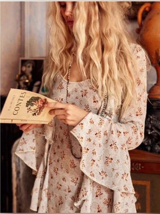 Spell & The Gypsy Dresses & Skirts - Spell Fleur Frill Bias Blue Teapot Maxi Dress